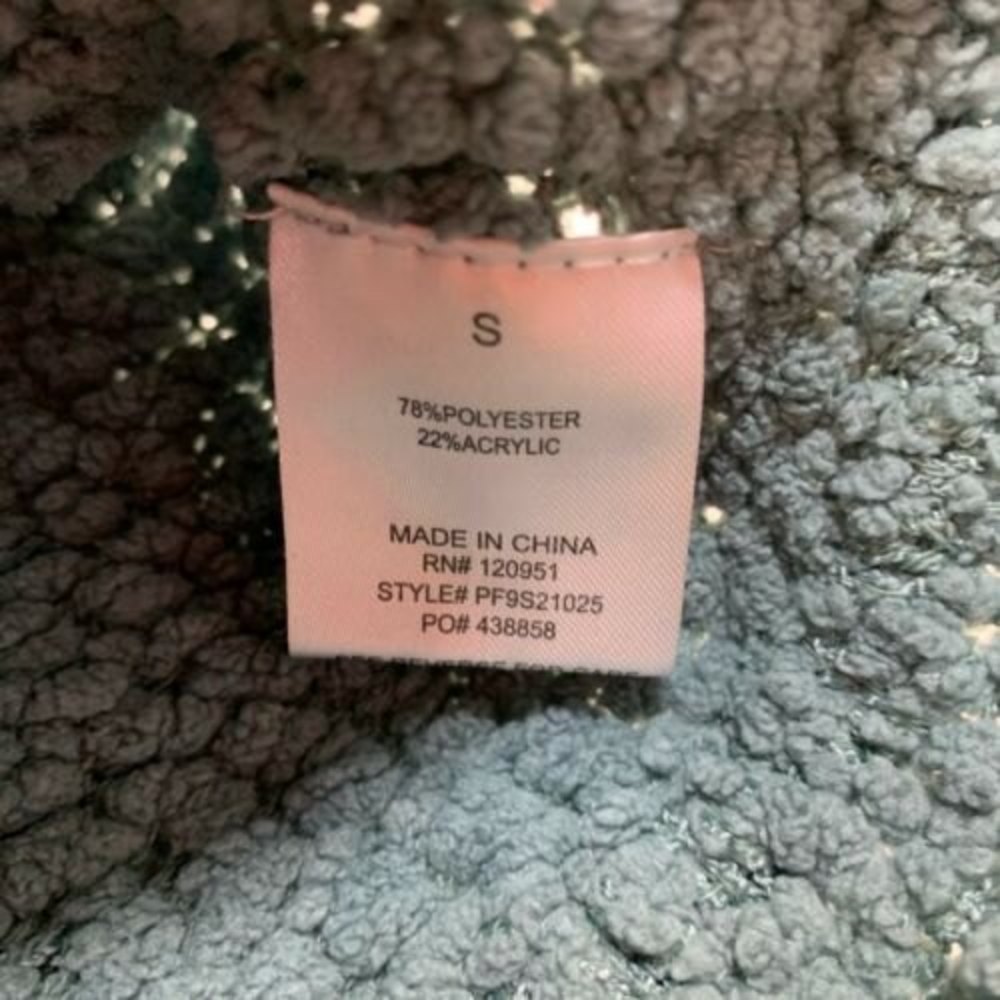 Pink Rose Teal size Small V-Neck Acrylic Knit Sweater Women's Long Sleeve - Picture 5 of 10